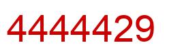 Number 4444429 red image