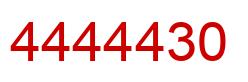 Number 4444430 red image