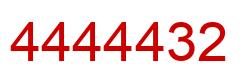 Number 4444432 red image