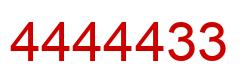 Number 4444433 red image