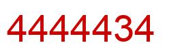Number 4444434 red image