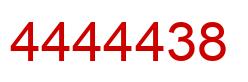 Number 4444438 red image