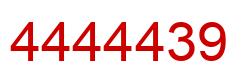 Number 4444439 red image