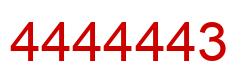 Number 4444443 red image