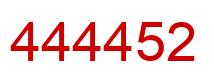 Number 444452 red image