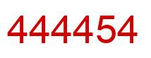 Number 444454 red image