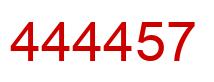 Number 444457 red image