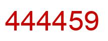 Number 444459 red image