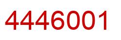 Number 4446001 red image