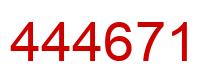 Number 444671 red image
