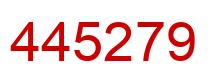 Number 445279 red image