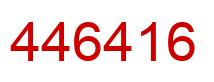 Number 446416 red image