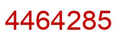 Number 4464285 red image
