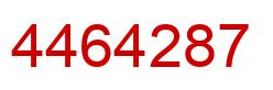 Number 4464287 red image