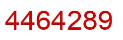 Number 4464289 red image