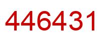 Number 446431 red image