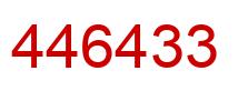 Number 446433 red image