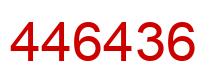 Number 446436 red image