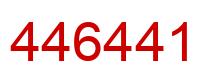 Number 446441 red image