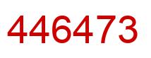 Número 446473 imagen rojo