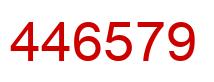 Number 446579 red image