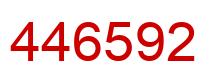 Number 446592 red image