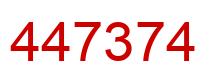 Number 447374 red image