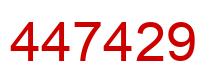 Number 447429 red image