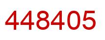 Número 448405 imagen rojo