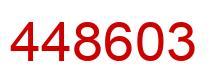 Number 448603 red image