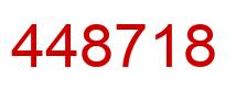 Number 448718 red image