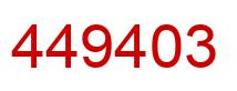 Número 449403 imagen rojo