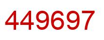 Number 449697 red image