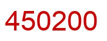Número 450200 imagen rojo