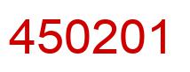 Number 450201 red image