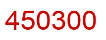 Number 450300 red image