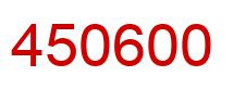 Number 450600 red image