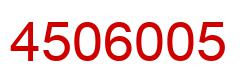 Number 4506005 red image