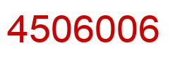Number 4506006 red image