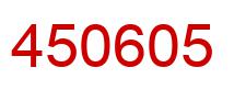 Number 450605 red image