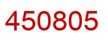 Number 450805 red image