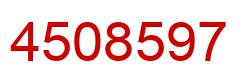 Number 4508597 red image