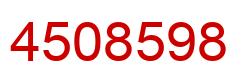 Number 4508598 red image