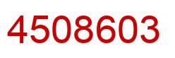 Number 4508603 red image