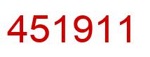 Number 451911 red image