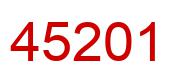 Number 45201 red image