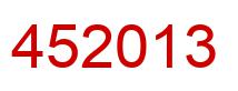 Number 452013 red image