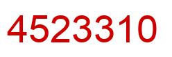 Number 4523310 red image