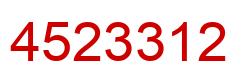 Number 4523312 red image