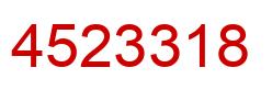 Number 4523318 red image